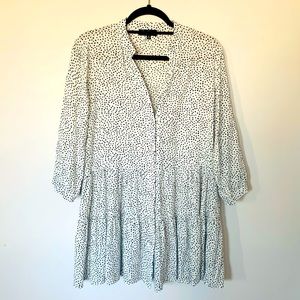 Papillon Polka Dot button down tunic size Medium Nordstrom